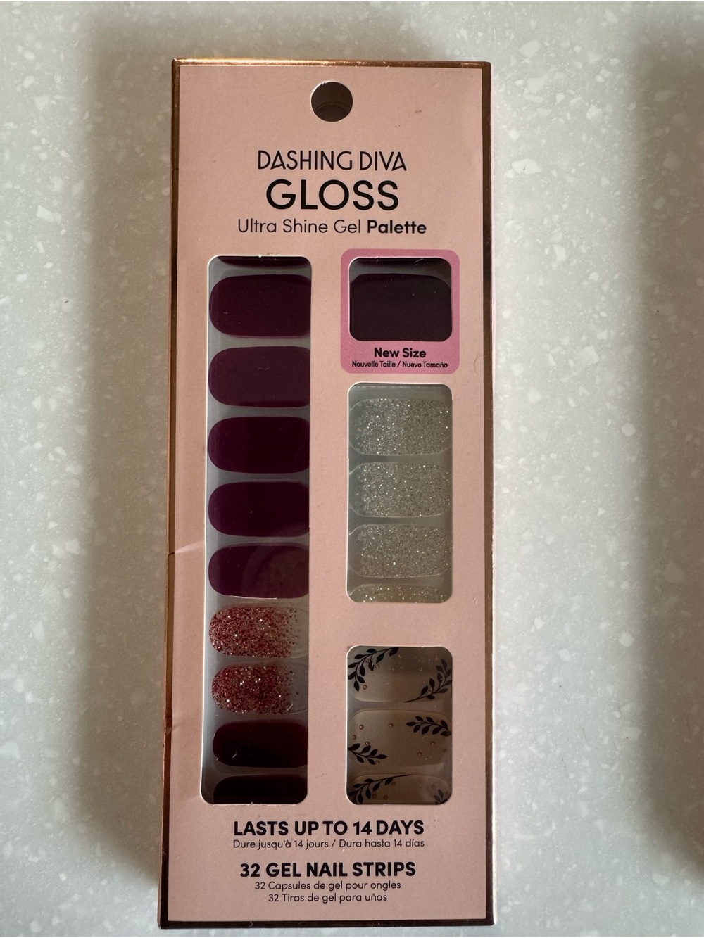 Gloss Ultra Shine Gel Nail Strips - Plum & Glitter